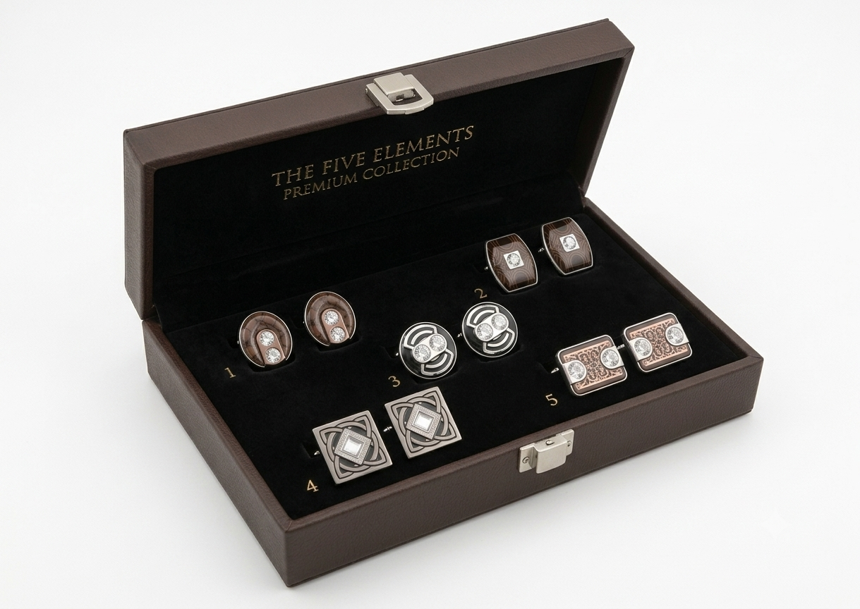 Pack of five cufflinks high quality